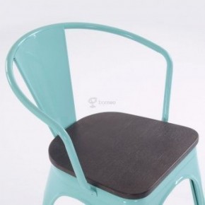 Кресло Barneo N-245 Tolix style Wood  (RAL6027 бирюзовый) в Асбесте - asbest.ok-mebel.com | фото 2
