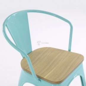 Кресло Barneo N-245 Tolix style Wood  (RAL6027 бирюзовый) в Асбесте - asbest.ok-mebel.com | фото 3