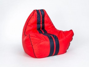 Кресло бескаркасное Авто (Красное с черной полосой) в Асбесте - asbest.ok-mebel.com | фото 1