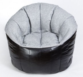 Кресло бескаркасное Релакс Люкс (Серый/Черный) в Асбесте - asbest.ok-mebel.com | фото