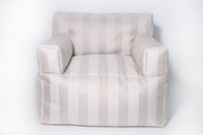 Кресло бескаркасное Уют полоса (Молочный) в Асбесте - asbest.ok-mebel.com | фото 2