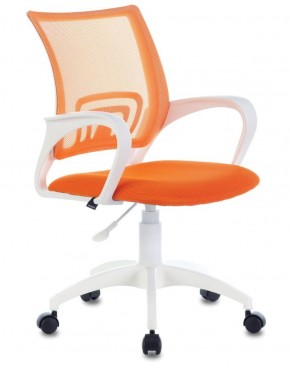 Кресло BRABIX "Fly MG-396W", пластик белый, сетка, оранжевое, 532401, MG-396W_532401 в Асбесте - asbest.ok-mebel.com | фото 1