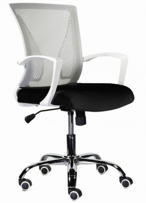 Кресло BRABIX "Wings MG-306" (пластик белый, хром, сетка, серое/черное) 532010 в Асбесте - asbest.ok-mebel.com | фото 1