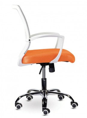 Кресло BRABIX "Wings MG-306", пластик белый, хром, сетка, серое/оранжевое, 532011 в Асбесте - asbest.ok-mebel.com | фото 3