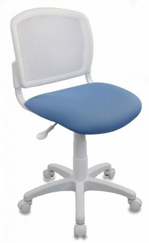 Кресло детское Бюрократ CH-W296NX/26-24 белый TW-15 голубой 26-24 в Асбесте - asbest.ok-mebel.com | фото 1