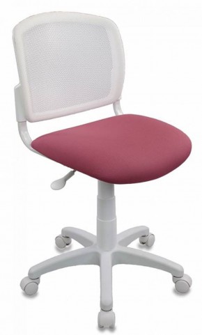 Кресло детское Бюрократ CH-W296NX/26-31 белый TW-15 розовый 26-31 в Асбесте - asbest.ok-mebel.com | фото 1