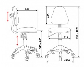 Кресло детское Бюрократ KD-4-F/TW-96-1 оранжевый TW-96-1 в Асбесте - asbest.ok-mebel.com | фото 3
