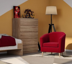 Кресло для отдыха Тунне бордовое, ткань рогожка в Асбесте - asbest.ok-mebel.com | фото 3