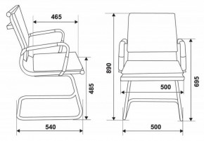 Кресло для посетителя Бюрократ CH-993-Low-V/Red красный в Асбесте - asbest.ok-mebel.com | фото 3