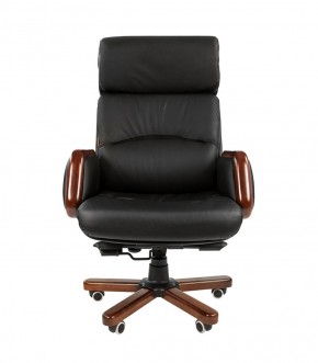 Кресло для руководителя CHAIRMAN 417 (Натуральная кожа) Черное в Асбесте - asbest.ok-mebel.com | фото 2