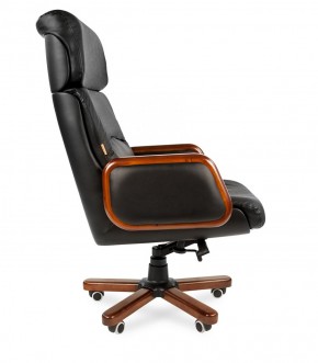 Кресло для руководителя CHAIRMAN 417 (Натуральная кожа) Черное в Асбесте - asbest.ok-mebel.com | фото 3