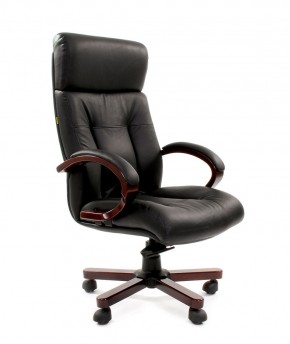 Кресло для руководителя CHAIRMAN  421 (Натуральная кожа) Черное в Асбесте - asbest.ok-mebel.com | фото 1