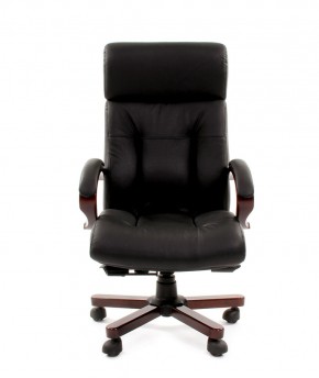 Кресло для руководителя CHAIRMAN  421 (Натуральная кожа) Черное в Асбесте - asbest.ok-mebel.com | фото 2