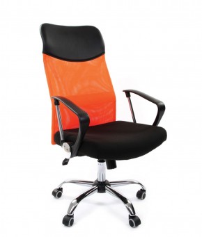 Кресло для руководителя CHAIRMAN 610 N (15-21 черный/сетка оранжевый) в Асбесте - asbest.ok-mebel.com | фото 1