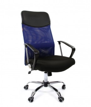 Кресло для руководителя CHAIRMAN 610 N (15-21 черный/сетка синий) в Асбесте - asbest.ok-mebel.com | фото 1
