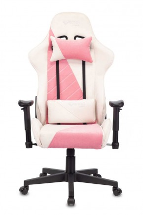 Кресло игровое Бюрократ VIKING X VIKING X PINK Fabric белый/розовый в Асбесте - asbest.ok-mebel.com | фото 3