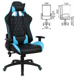 Кресло компьютерное BRABIX "GT Master GM-110" (черное/голубое) 531928 в Асбесте - asbest.ok-mebel.com | фото 2