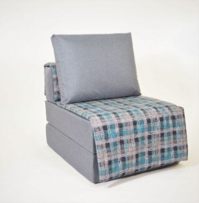 Кресло-кровать бескаркасное Харви (серый-квадро азур) в Асбесте - asbest.ok-mebel.com | фото