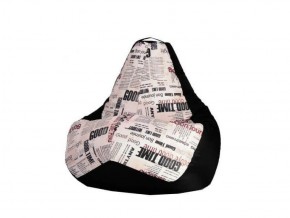 Кресло-мешок XL Газета-Black в Асбесте - asbest.ok-mebel.com | фото 1