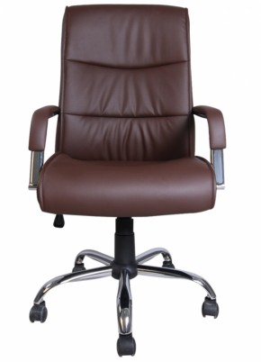 Кресло офисное BRABIX "Space EX-508" (экокожа, хром, коричневое) 531164 в Асбесте - asbest.ok-mebel.com | фото 3