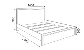 Кровать 1.4 Беатрис М16 Стандарт с настилом (Орех гепланкт) в Асбесте - asbest.ok-mebel.com | фото 2