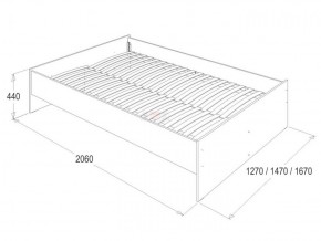Кровать 1.6 каркас + спинка головная + 2 ящика Ольга-14 без основания в Асбесте - asbest.ok-mebel.com | фото 3