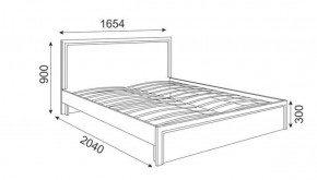 Кровать 1.6 Беатрис М07 Стандарт с ортопедическим основанием (Орех гепланкт) в Асбесте - asbest.ok-mebel.com | фото 2
