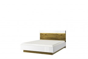Кровать 160 с подъемником, TORINO, цвет белый/Дуб наварра в Асбесте - asbest.ok-mebel.com | фото 1