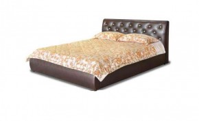 Кровать 1600 Флоренция в к/з "Классик 307 коричневый" (серия Норма) + основание + опоры в Асбесте - asbest.ok-mebel.com | фото