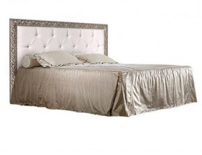 Кровать 2-х спальная(1,4 м) Тиффани штрих-лак/серебро с мягким изголовьем с подъемным механизмом (ТФКР140-2[3]) в Асбесте - asbest.ok-mebel.com | фото