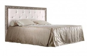 Кровать 2-х спальная(1,6 м)Тиффани Premium черная/серебро с мягким элементом со стразами с подъемным механизмом (ТФКР-2[3][7](П) в Асбесте - asbest.ok-mebel.com | фото 1