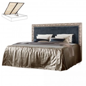 Кровать 2-х спальная (1,8 м) Тиффани Premium черная/золото с мягким элементом (Антрацит) с подъемным механизмом (ТФКР180-3[3](П) в Асбесте - asbest.ok-mebel.com | фото