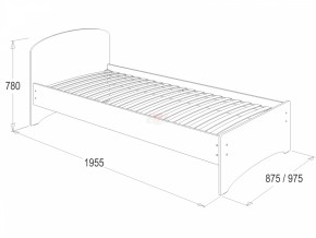 Кровать-2 одинарная (800*1900) в Асбесте - asbest.ok-mebel.com | фото 2