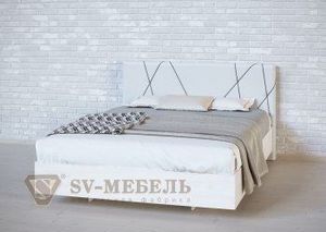 Кровать 1400 двойная №1 изголовье Абстракция в Асбесте - asbest.ok-mebel.com | фото 2