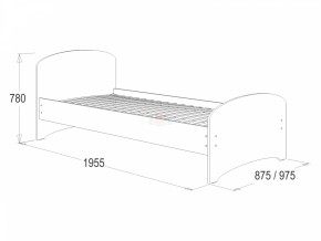 Кровать-4 одинарная (800*1900) в Асбесте - asbest.ok-mebel.com | фото 2