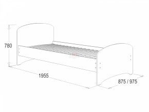 Кровать-4 одинарная (900*1900) в Асбесте - asbest.ok-mebel.com | фото 2