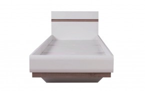 Кровать 90/TYP 90, LINATE ,цвет белый/сонома трюфель в Асбесте - asbest.ok-mebel.com | фото 3