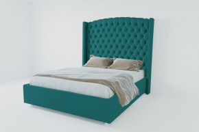 Кровать Берлин ЛЮКС с ПМ 900 (велюр бирюзовый) в Асбесте - asbest.ok-mebel.com | фото 3