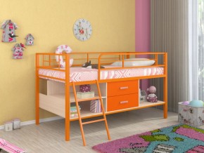 Кровать-чердак "Севилья-Я-мини" с ящиками (Оранжевый) в Асбесте - asbest.ok-mebel.com | фото