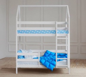 Кровать-домик двухъярусная 80*190 Белый в Асбесте - asbest.ok-mebel.com | фото 4