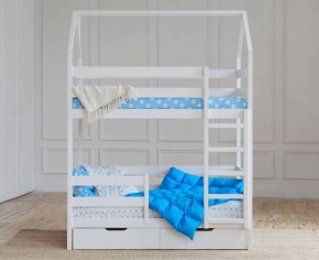 Кровать-домик двухъярусная 80*190 Белый в Асбесте - asbest.ok-mebel.com | фото 5
