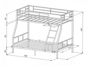 Кровать двухъярусная "Гранада-1 140" Коричневый в Асбесте - asbest.ok-mebel.com | фото 2
