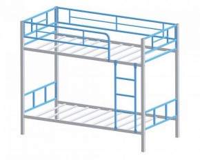Кровать двухъярусная "Севилья-2.01 комбо" Серый/Голубой в Асбесте - asbest.ok-mebel.com | фото 2