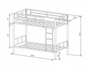 Кровать двухъярусная "Севилья-2.01 комбо" Серый/Голубой в Асбесте - asbest.ok-mebel.com | фото 3