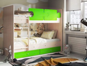 Кровать двухъярусная "Тетрис" (щиты) с бортиками + ящики в Асбесте - asbest.ok-mebel.com | фото 1
