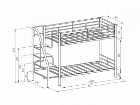 Кровать двухъярусная "Толедо" Черный/Венге в Асбесте - asbest.ok-mebel.com | фото 2