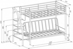 Кровать двухъярусная с диваном "Мадлен-3" (Белый/Фиолетовы) в Асбесте - asbest.ok-mebel.com | фото 3