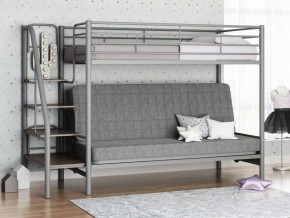 Кровать двухъярусная с диваном "Мадлен-3" (Серый/Серый) в Асбесте - asbest.ok-mebel.com | фото 1