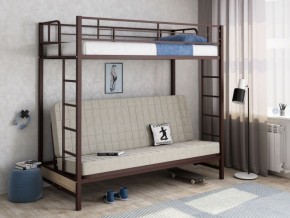 Кровать двухъярусная с диваном "Мадлен" (Коричневый/Бежевый) в Асбесте - asbest.ok-mebel.com | фото 1