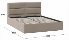 Кровать двуспальная Глосс с ПМ Тип 1 в Асбесте - asbest.ok-mebel.com | фото 4